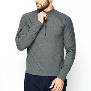 Reebok CrossFit Men's Heather Gray Lightweight Quarter-Zip Shirt Jacket. Size L